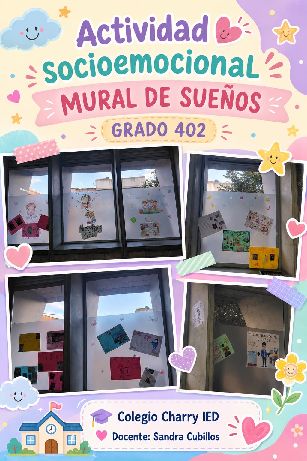 Mural de sueños, actividad socioemocional del grado 402